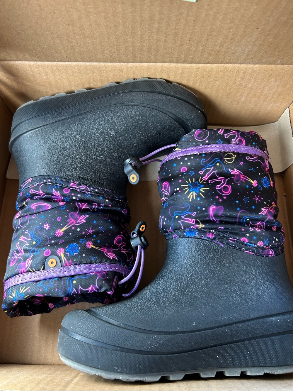 BOGS Kids Winter Boots with Galaxy Print